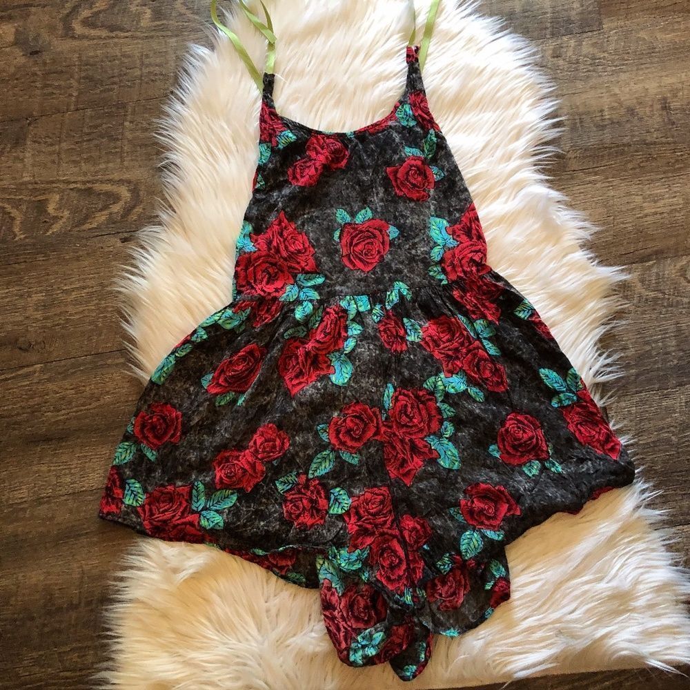 Rusty Rose Grey Romper